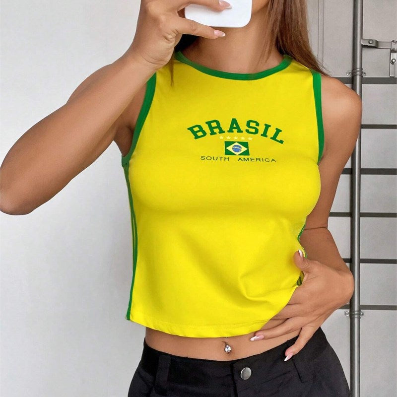 European and American short slim blue top Y2K ladies summer T-shirt navel-baring sexy street wear